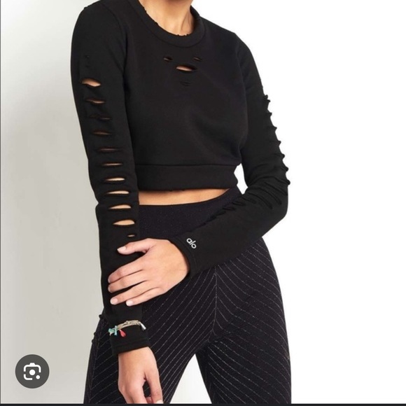 ALO Yoga Tops - Alo Ripped Warrior Sweat Shirt